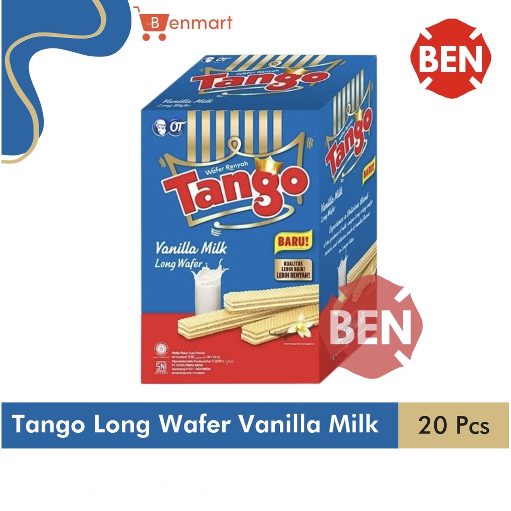 

Tango Long Wafer Vanilla Milk 1 Pak Box 20 Pcs - Vanila Susu Putih