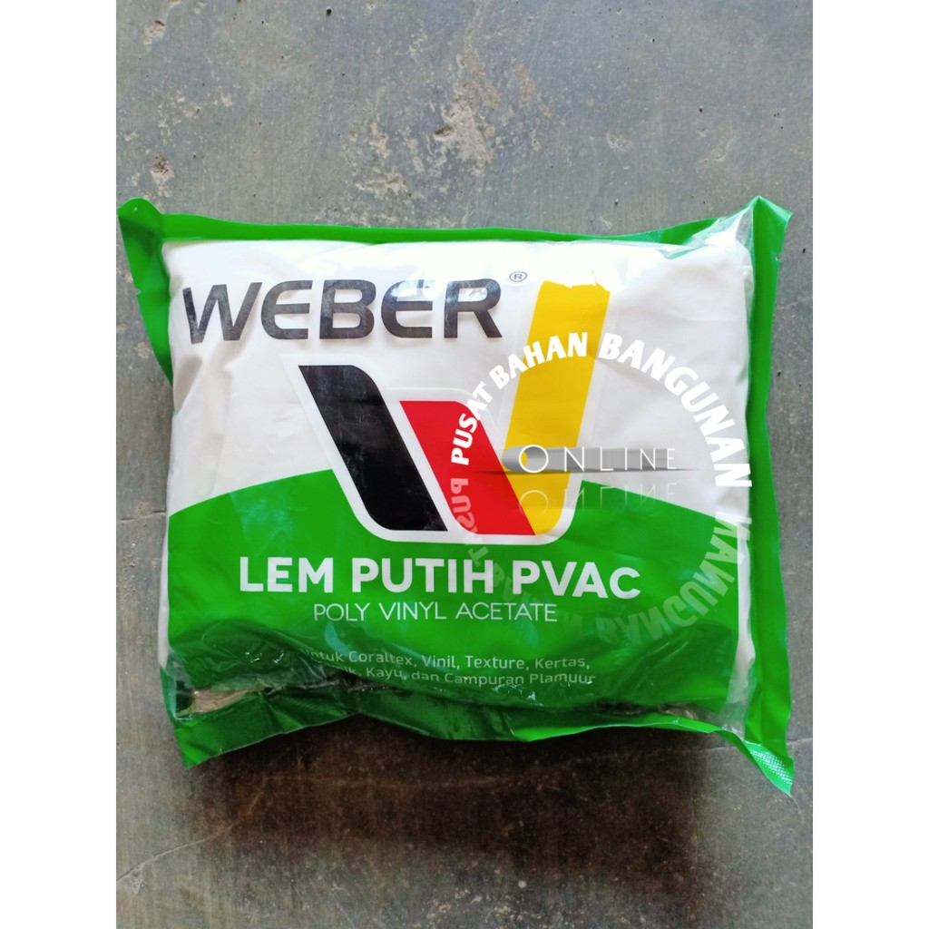 

Lem Putih weber hijau , lem pvac / lem weber 800 gr