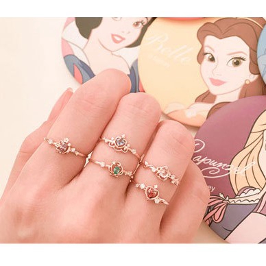 Hot New Disney Princess Rings Adjustable Size Snow White Cinderella Rings With Free Box