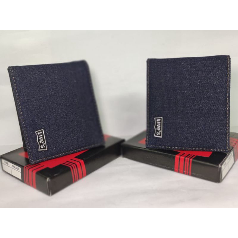 Dompet Pria keren Jeans logo free box