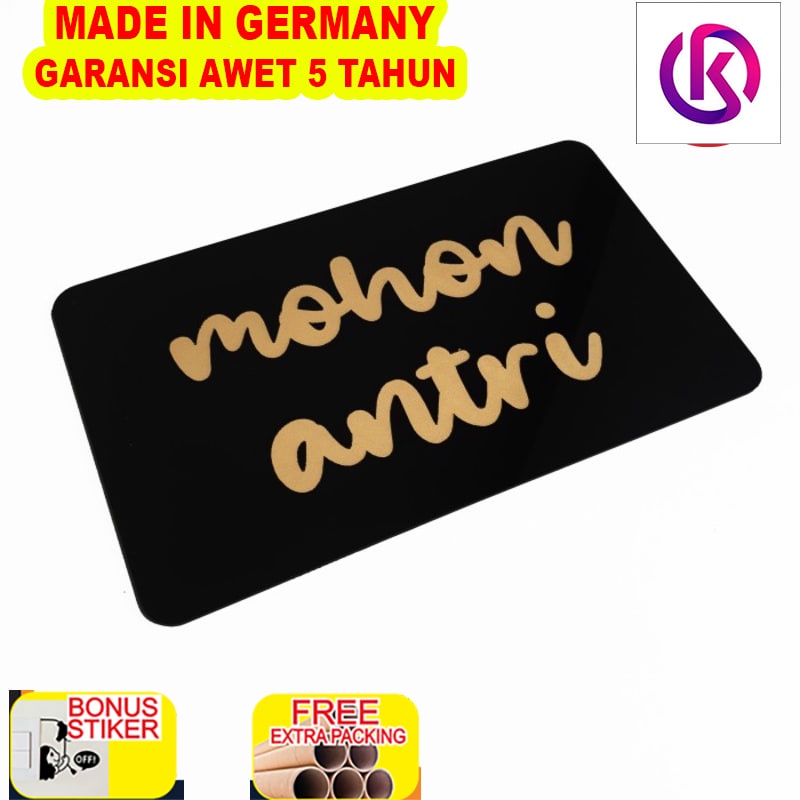 

Grosir SIGN AKRILIK Pintu - MOHON ANTRI GOLD - 20x12cm - Signage Cafe/Resto