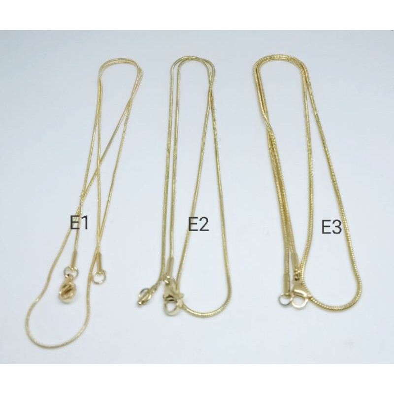 LACDE123. Kalung titanium wanita pria 45 cm dan 50 cm