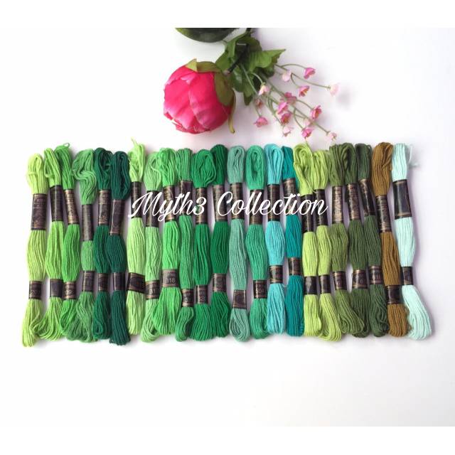 Benang Sulam Merk Rose - Hijau_1