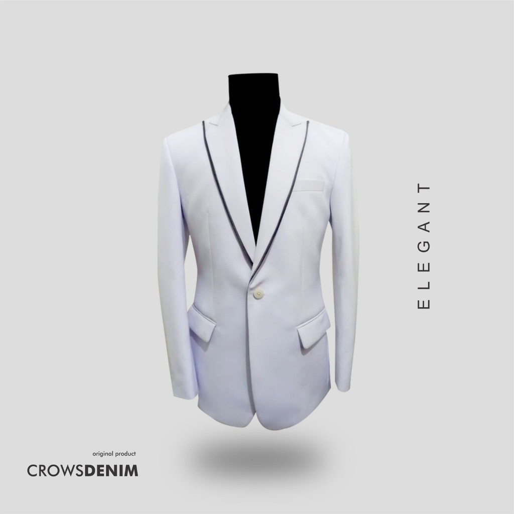 Jas Pria Putih | Jas Nikah | Jas Wedding | Crowsdenim CU07 | Exclusive