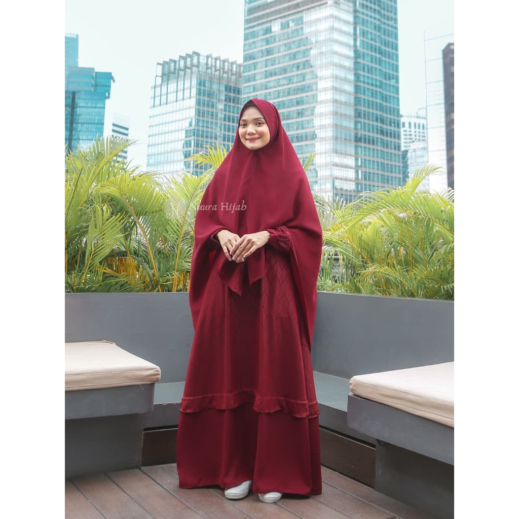 Carla Set Syar'i by Nuura Hijab | Gamis Muslimah | Gamis Set