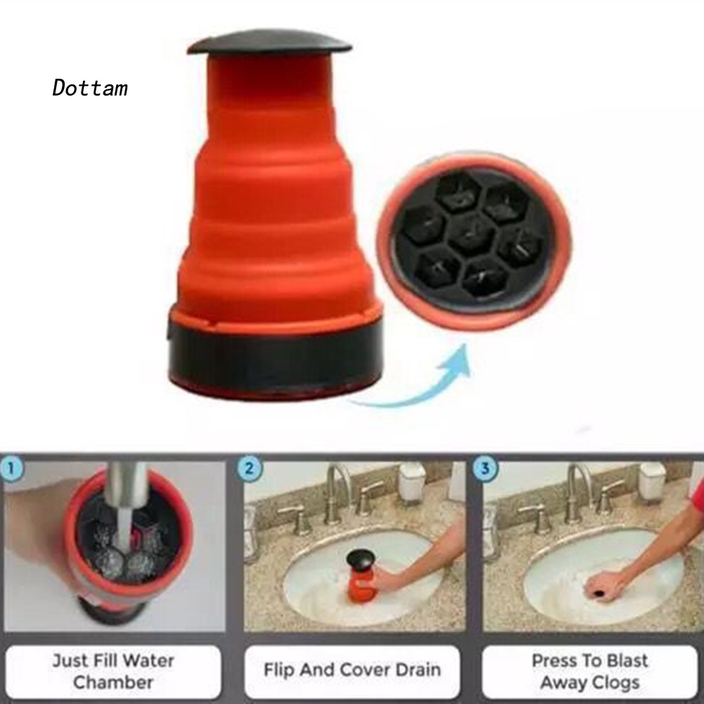 Dtclog Drain Blaster Air Pressure Pump Toilet Kitchen Bathroom Sink Clean Plunger Shopee Indonesia