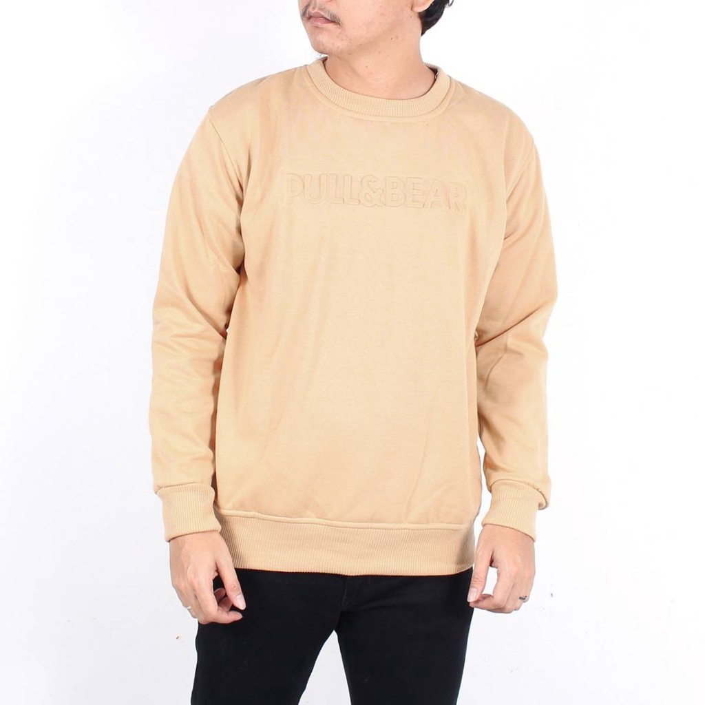 SWEATER CREW NECK PULL&amp;BEAR ORIGINAL SWEATER CREWNECK PULL&amp;BEAR EMBOSS SWEATSHIRT SWEATER UNISEX PRIA WANITA SWEATER DISTRO SWITER COWOK CN