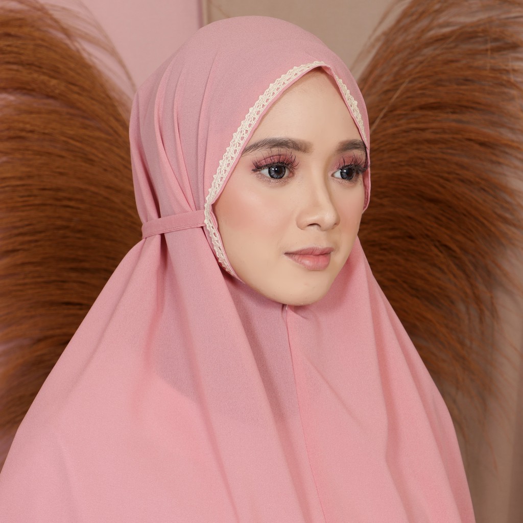 BERGO MARYAM RENDA TALI NON PET DIAMOND STRETCH / JILBAB INSTAN | Shopee Indonesia