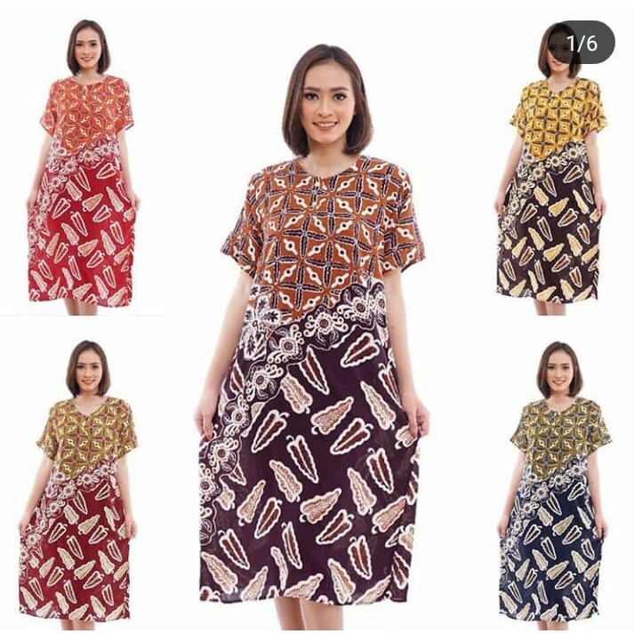 Daster kencana Ungu - Daster Batik Lengan Pendek - Leher Kancing - Bumil - Busui - (DPT001-160)-09