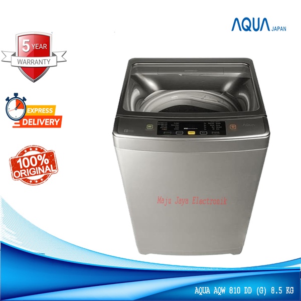 Mesin Cuci 1 Tabung AQUA AQW 810DD Hijab Series Soft Door Full Otomatis 8.5 KG