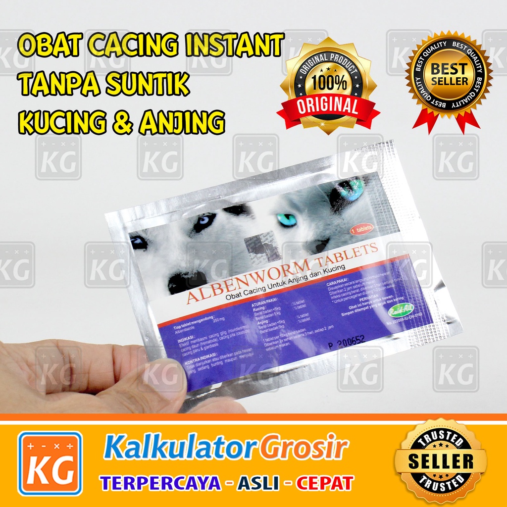 Albenworm Tablets - Obat Cacing Kucing Murah Obat Cacing Anjing Murah Cat &amp; Dog Tablet / Raid All / Obat Cacing Kucing Anjing / Hewan / Pet Makan Mulut