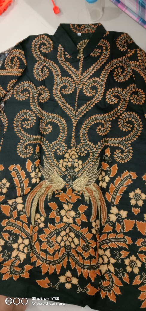 Batik Couple Keluarga Sania Ruffle Ori Ndoro Jowi Dnt Motif Pari Mataram