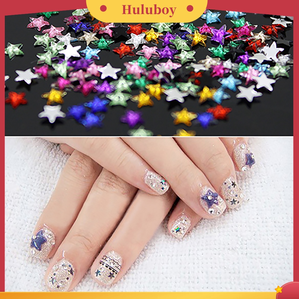 Huluboy Huluboy♡ Stiker Kuku Handmade Bahan Akrilik Dapat Dilepas Untuk Makeup Wanita