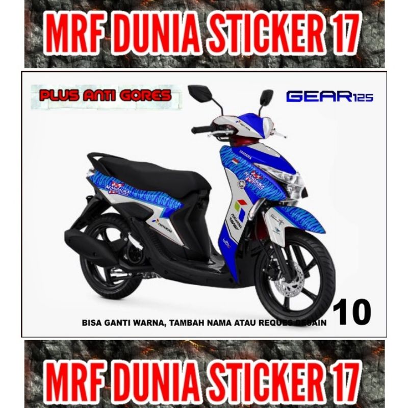 Sticker decal Yamaha Gear 125 Full Body Striping Motor Yamaha Gear 125 Sticker  Yamaha Gear 125 Deca