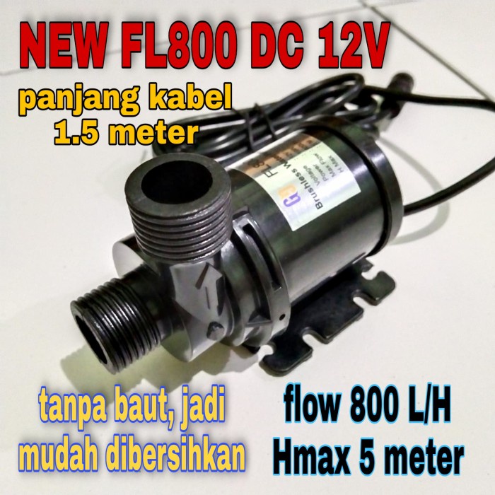 Pompa Air Celup Mini Fl800 Dc 12V Hidroponik Pompa Aquarium