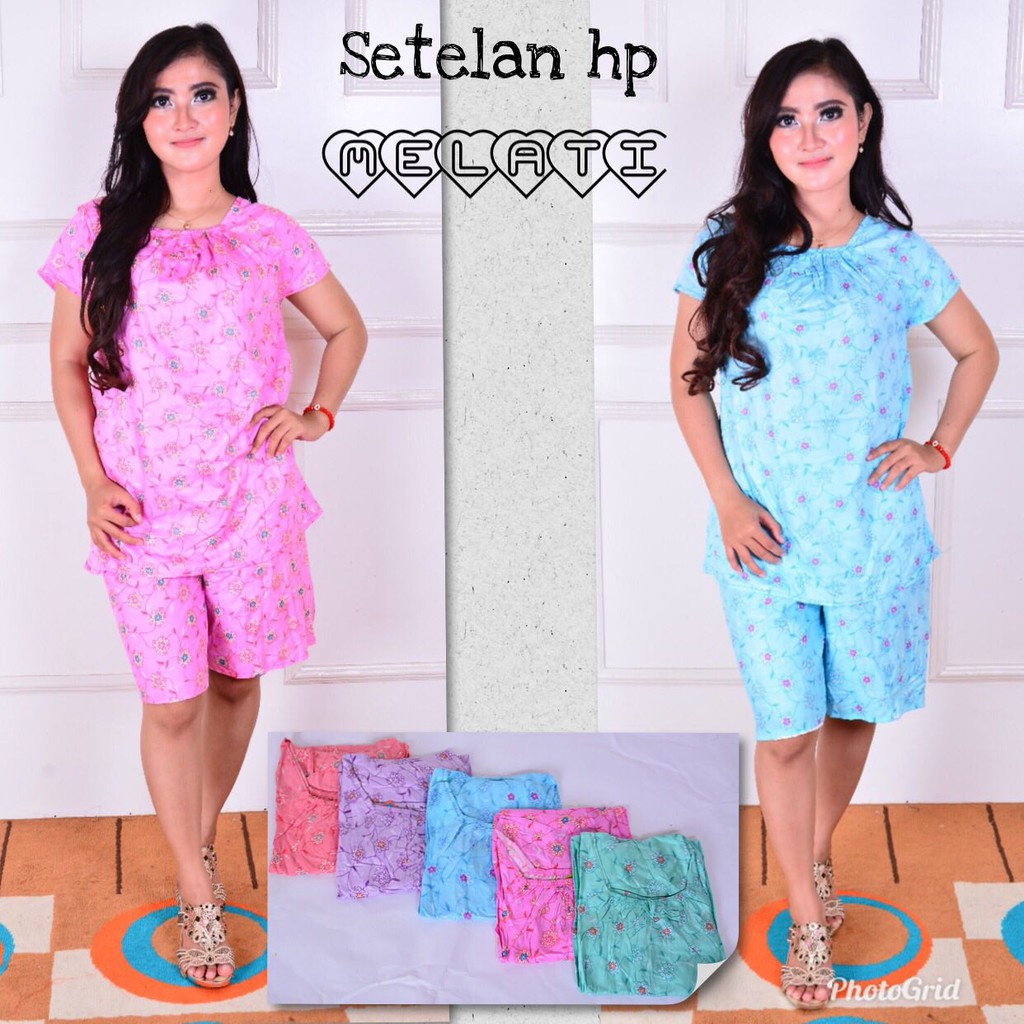 Setelan kulot pendek Bali grosir baju tidur baby doll atasan batik