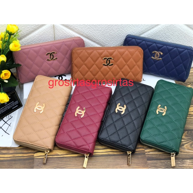 dompet wanita caviar kode 818 free box+serti uk 20x10