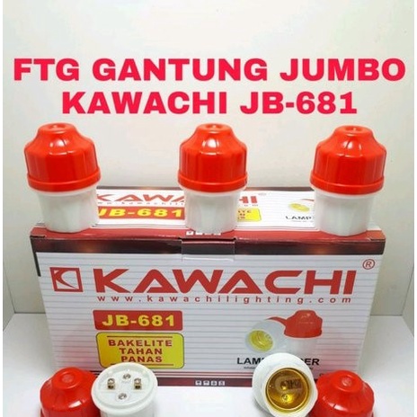 Lamp Holder (Fitting Gantung) Tahan Panas  Merah Putih JB-681 KAWACHI