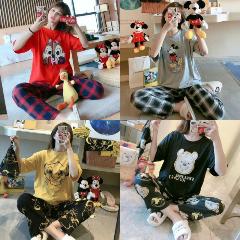 Piyama wanita Korea | Piyama Pooh | Piyama Simba | Piyama Mickey