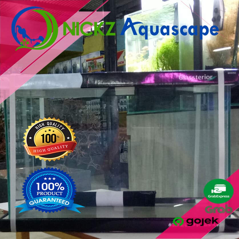 AQUARIUM AQUASCAPE / GLASSTERIOR GEX 60x30x45CM / 5MM / TERMURAH BERKUALITAS / AQUARIUM IKAN