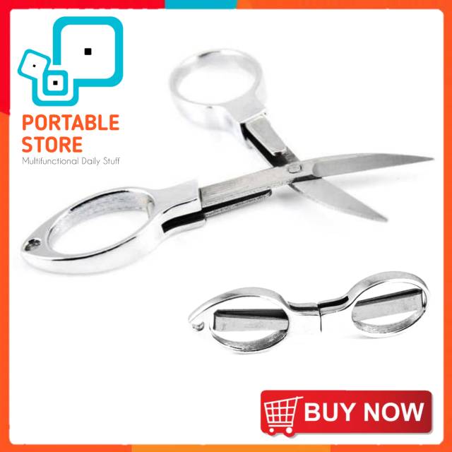 

[PORTABLE] Gunting Lipat Portable Stainless Steel | Posau Lipat | Mini Knife | Cutter | Scissors