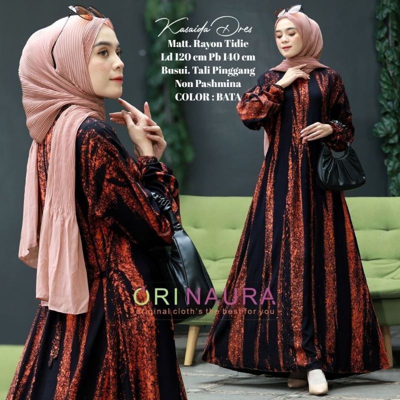 GAMIS RAYON PREMIUM| HOMEY DRESS CANDI MEKAR|GAMIS TWILL ORI
