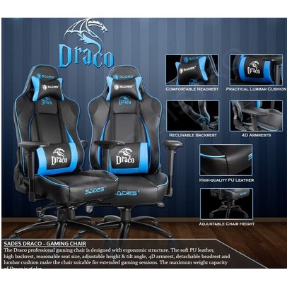 Kursi Gaming Gaming Chair SADES DRACO