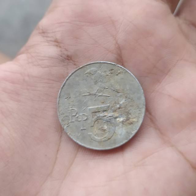 Uang koin kuno 5 rupiah 1970