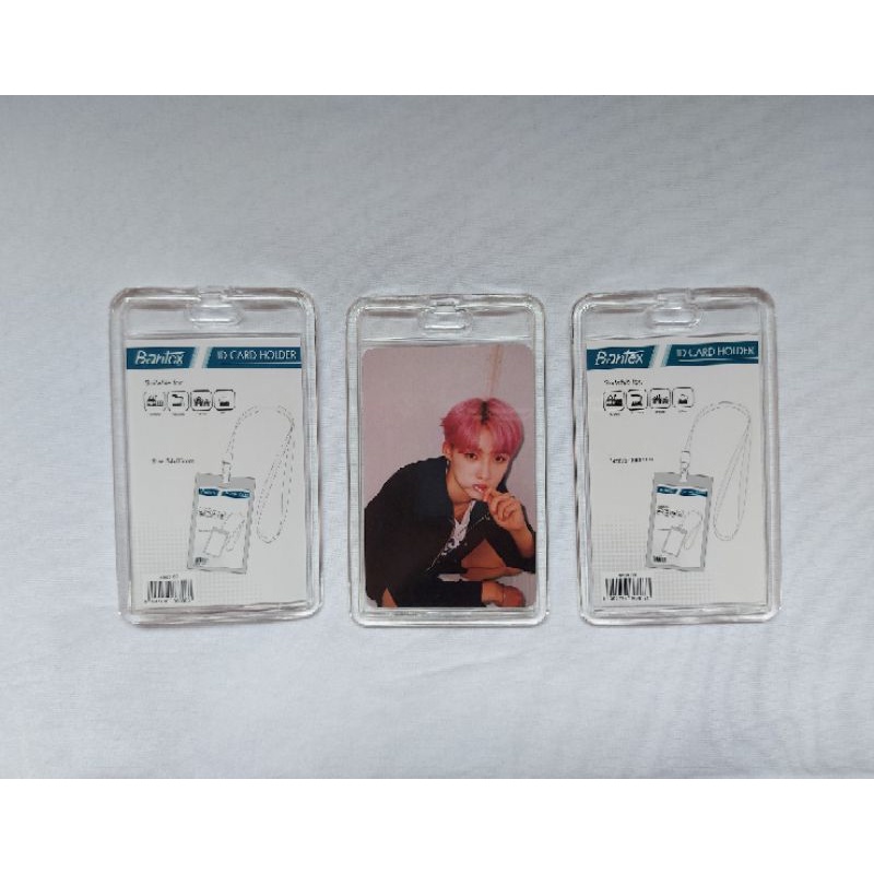 BANTEX ACRYLIC PHOTOCARD HOLDER pc poca akrilik id card holder lanyard foto kartu clear name tag