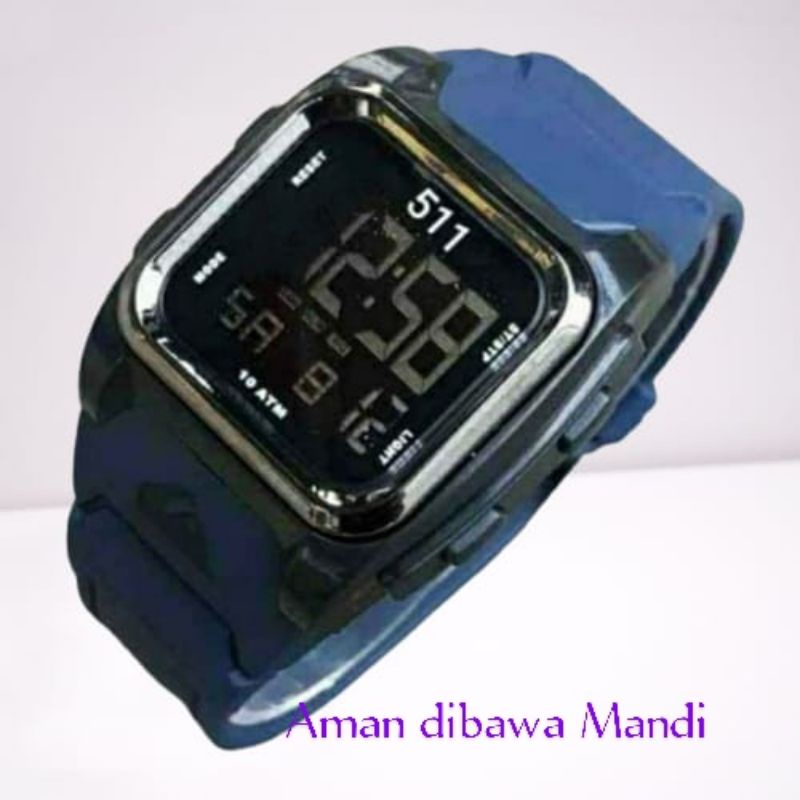 (COD) Jam Tangan DIGITAL Pria Sporty Rubber Anti Air Full Set