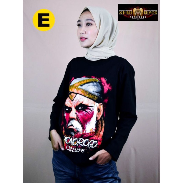 kaos reog / kaos budaya reyog reog ponorogo /ganong/warok/barong/reyog/jaranan/jatil/kaos murah