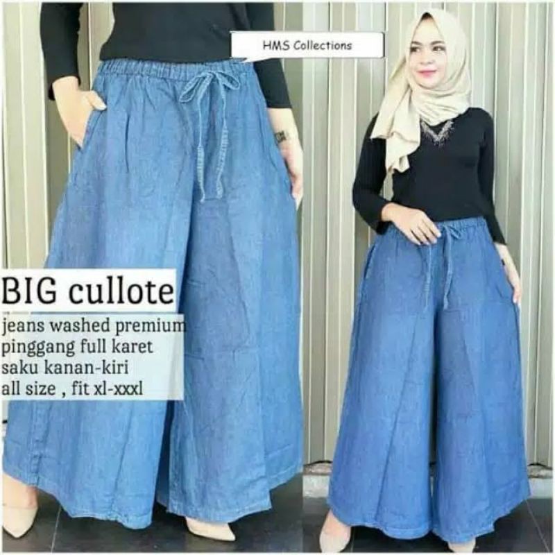 KULOT JEANS WASHED WANITA