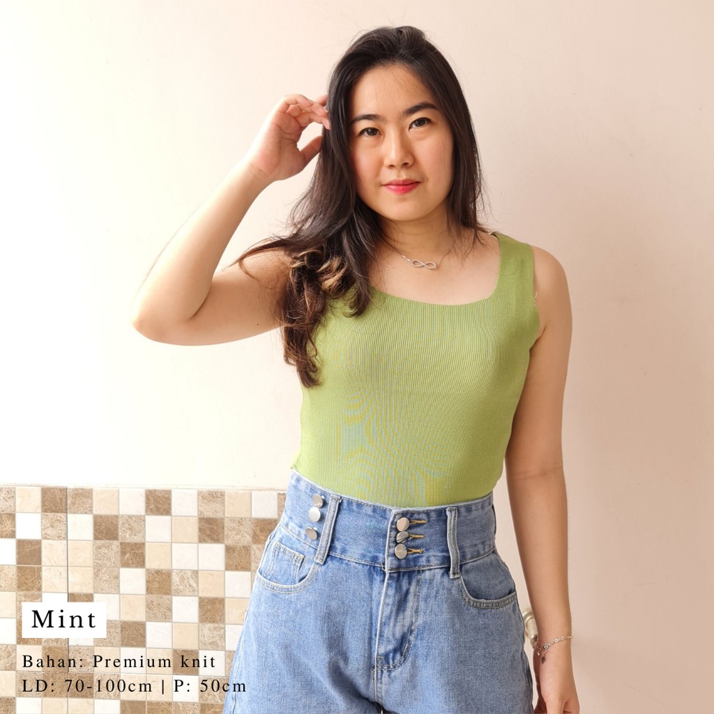 2815 square knit tank