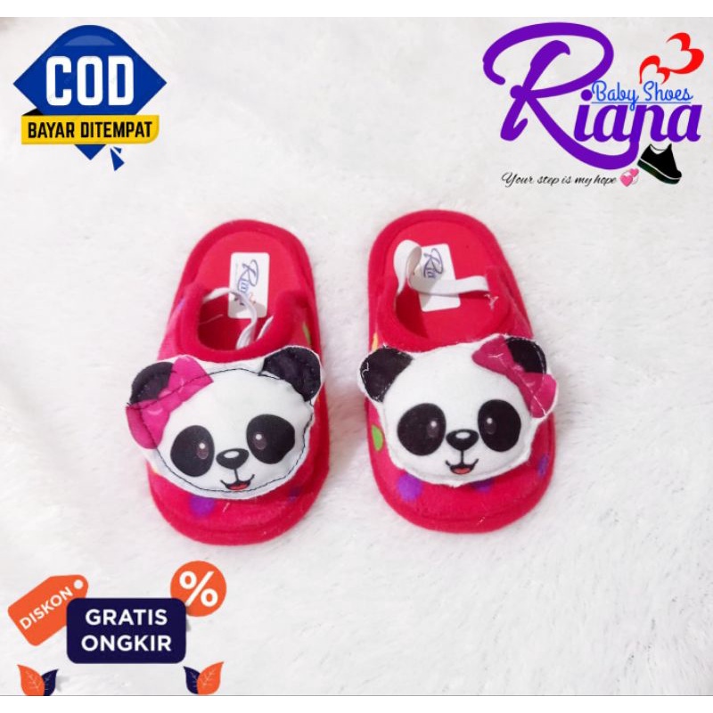 Sandal bayi Bapau boneka Panda usia 8-20 Bulan