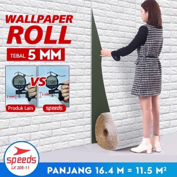 Wallpaper Dinding Roll Wallpaper 3D Wallpaper Dinding Batu Bata 205-1 Kamiawilsifaa