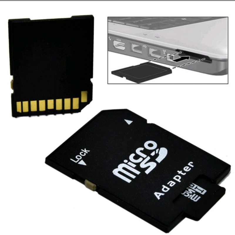 Adapter Memory Card Micro SD / Card Reader Laptop Adaptor Converter Rumah Memori MMC