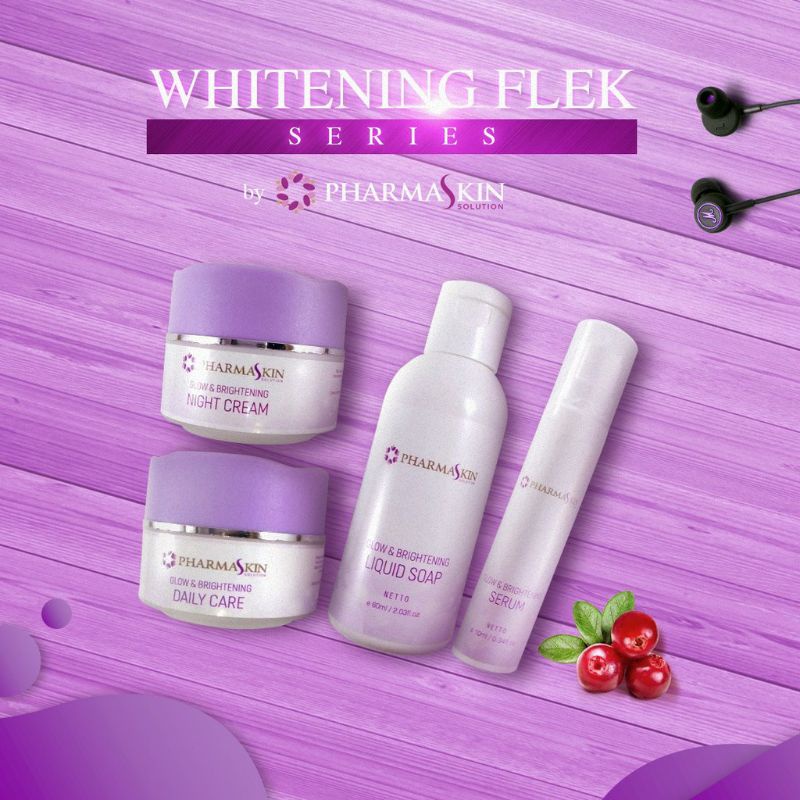 Original Pharmakin Solution Paket Whitening Flek Series Serum Cream Malam Cream Siang  Sabun Wajah