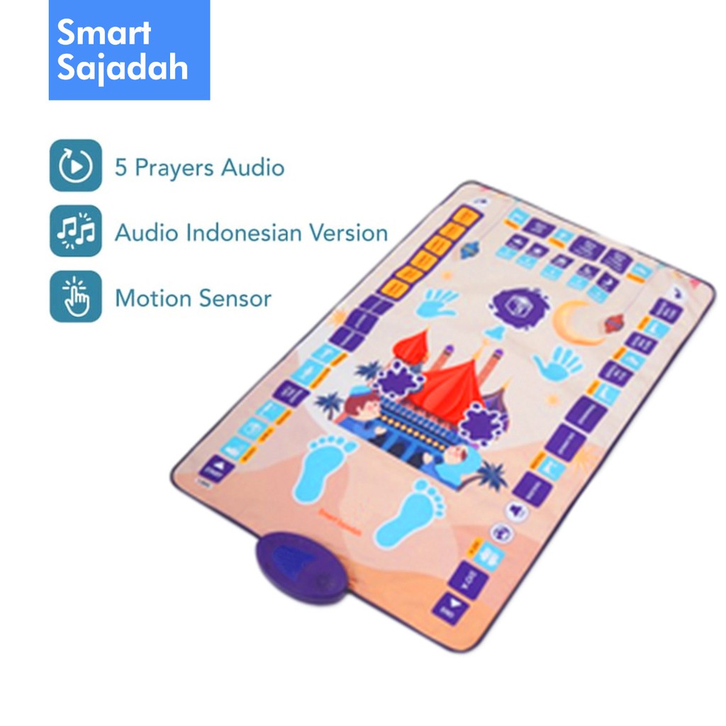 PROMO BRO1301 Smart Sajadah Peralatan Sholat Solat Pintar Perlengkapan Shalat Mainan Anak Edukasi-UNGU