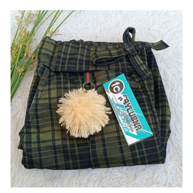 CELANA BAGGY MOTIF KOTAK TARTAN ANAK