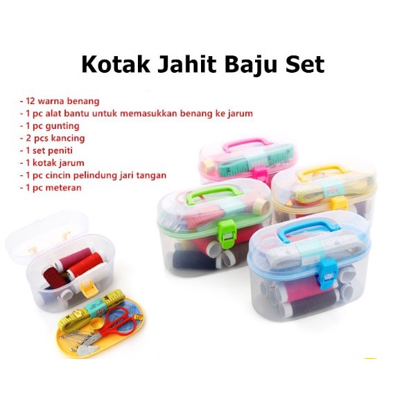 Alat Jahit Box Paket Legkap Sewing Kit Kotak Jumbo Jahit Set