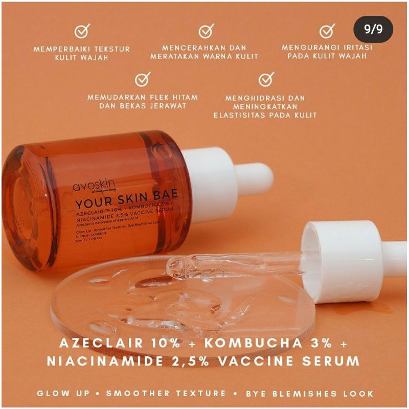 Avoskin Your Skin Bae YSB Niacinamide Cica|Alpha Arbutin|Marine|Salicylic|Vit C |Ginseng Serum Toner