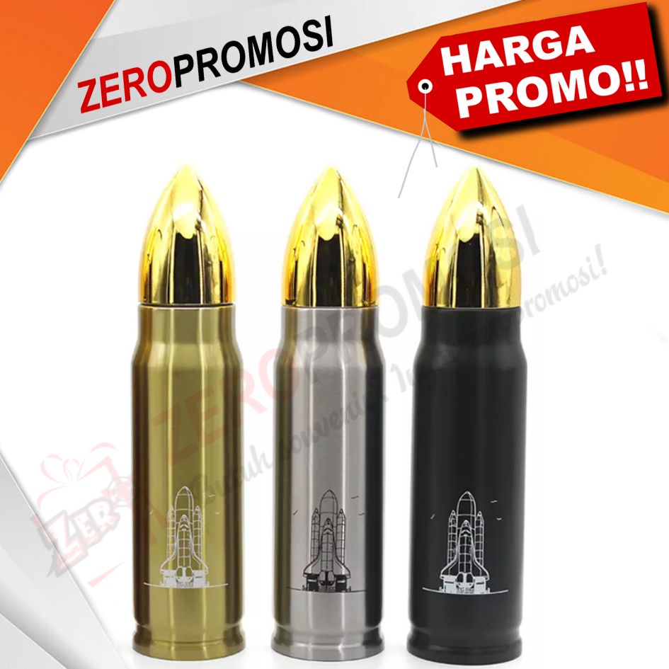 Souvenir Termos Vacuum Tumbler Bentuk Peluru Custom Branding Termurah