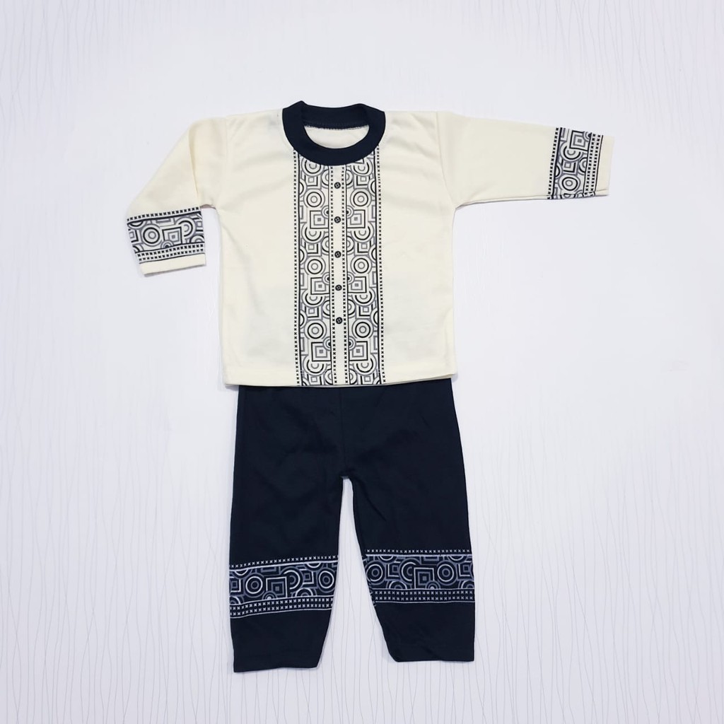 setelan baju muslim anak cowo usia 0-18 bulan / pakaian bayi laki-laki islami baju koko