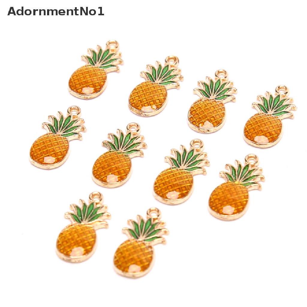 (AdornmentNo1) 10pcs / Set Liontin Bentuk Nanas Bahan Alloy Untuk Kerajinan Tangan DIY