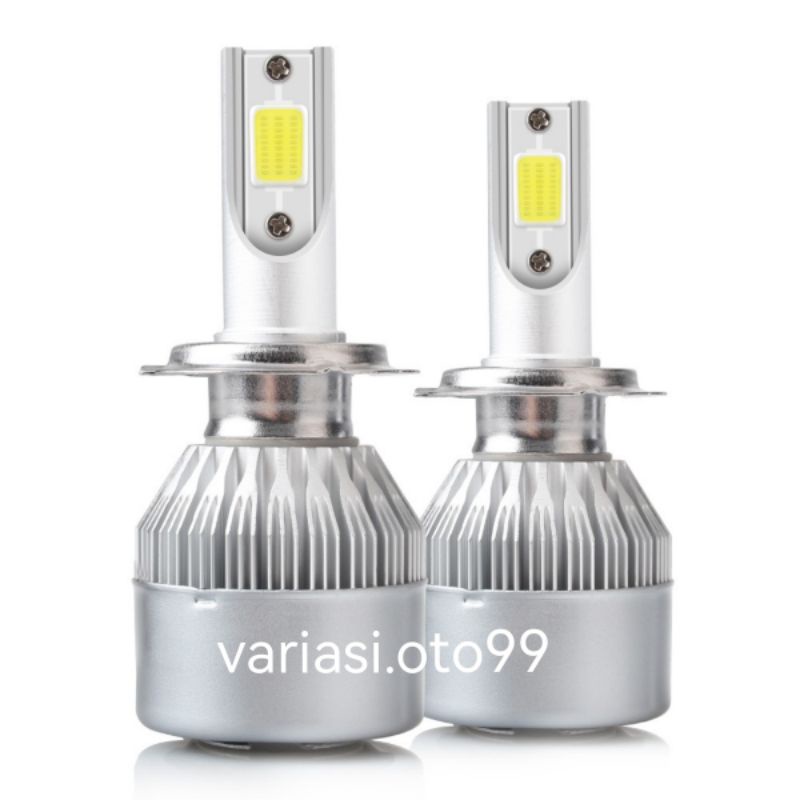 LAMPU LED MOBIL HEADLIGHT C6 H4 H7 H11 COB HRG 2PCS