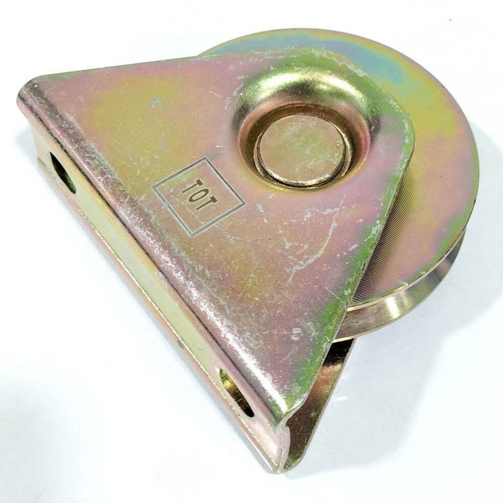 Roda Pintu Pagar 10cm/ Roda Pintu Besi As/Katrol 100mm Bulat (G7129)