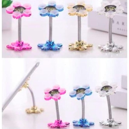 BAJ Phone Holder Bunga / Flower Stand / Gurita Pop Socket Flexible Magic Gekko VIP Tempelan HP Car Mobil / SS014