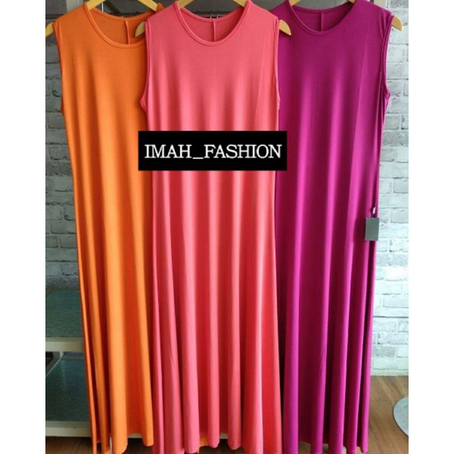 IMF BAJU MANSET DALAMAN GAMIS LENGAN BUNTUNG INNER GAMIS WANITA POLOS BAHAN SPANDEK LENGAN BUNTUNG BB 40 - 70