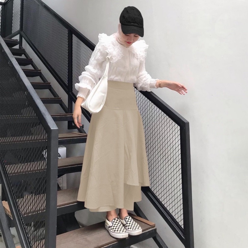 TREXUS - ZRD OOTD Rok wanita VINA / MONALICA ROK SKIRT / Rok Wanita Midi / Bawahan Rok Cewe Model / 