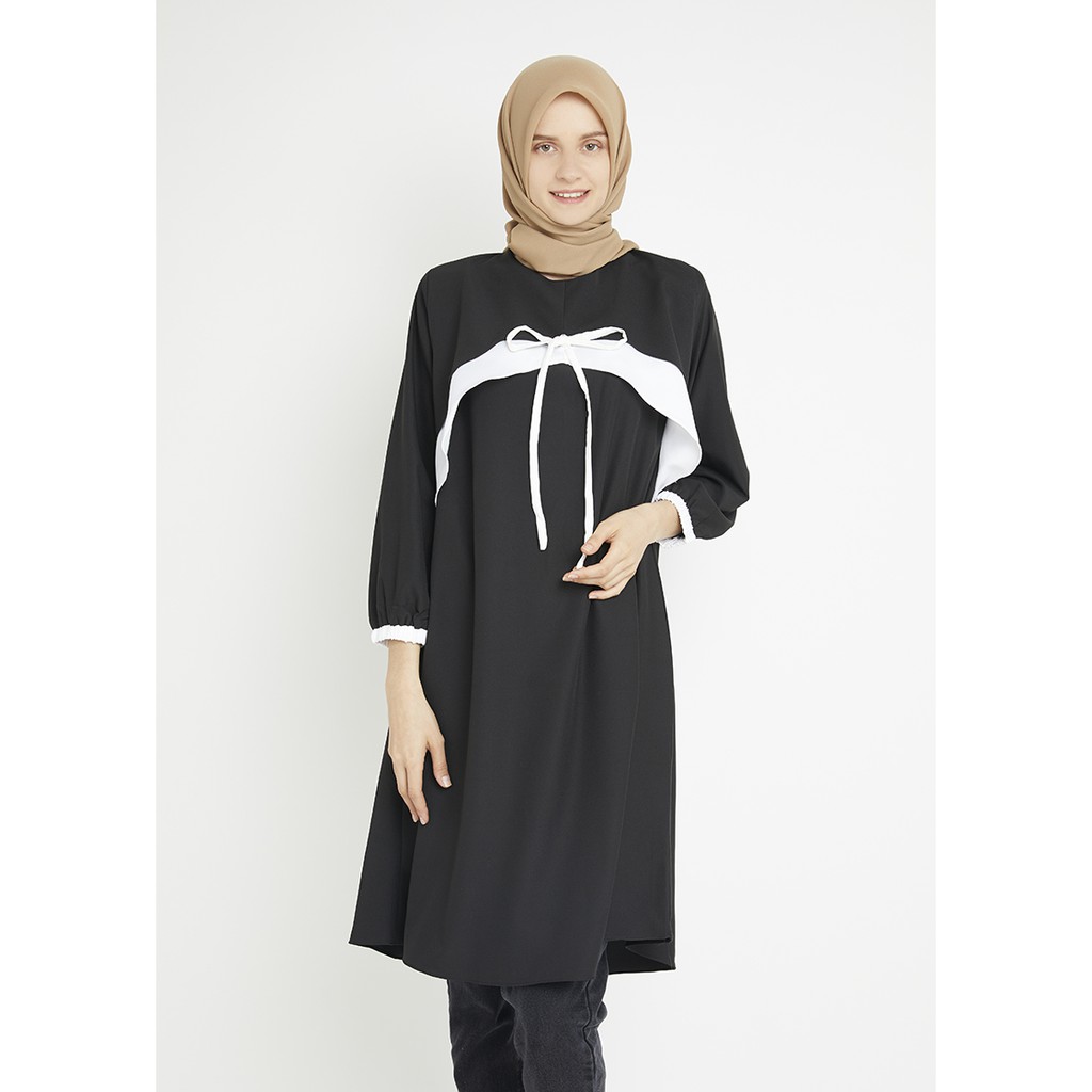 tunik kombinasi putih